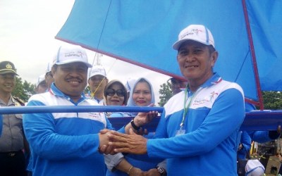 Ribuan Warga Bengkalis Saksikan Festival Budaya Bahari Pantai Selat Baru